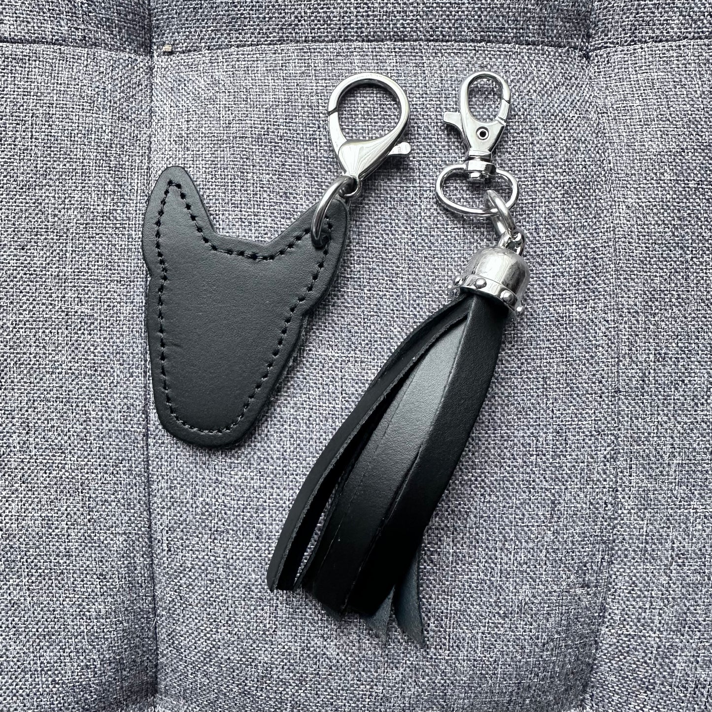 Leather tassel and tag for Kasper bag