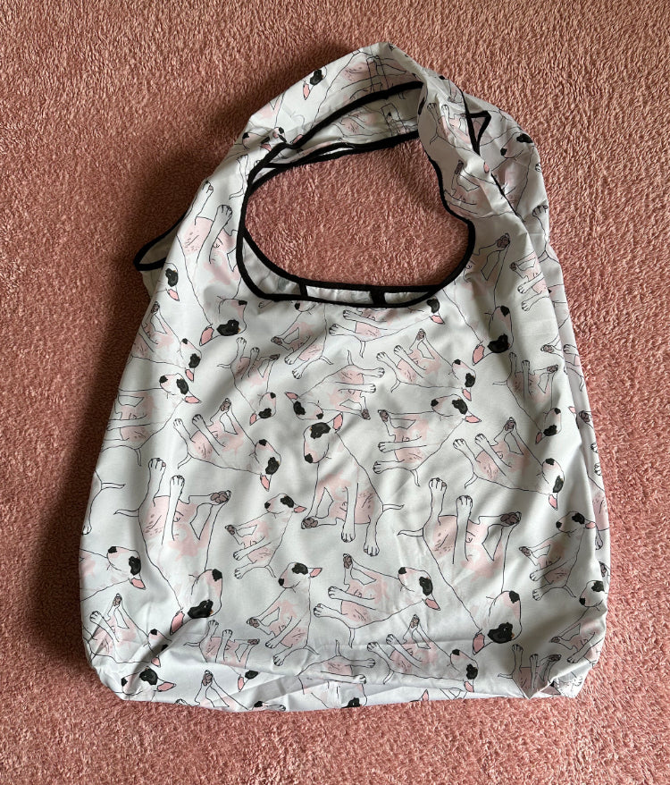 Bull Terrier Print Parachute Shopper Bag