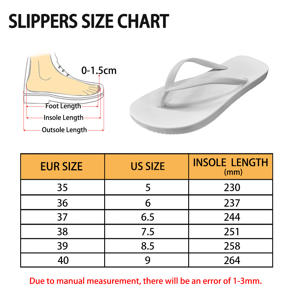 Bull Terrier Print Flip Flops