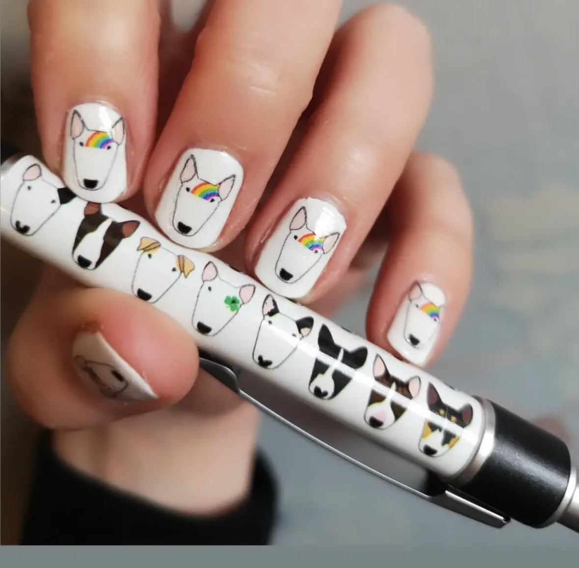 Bull Terrier Nail Decals