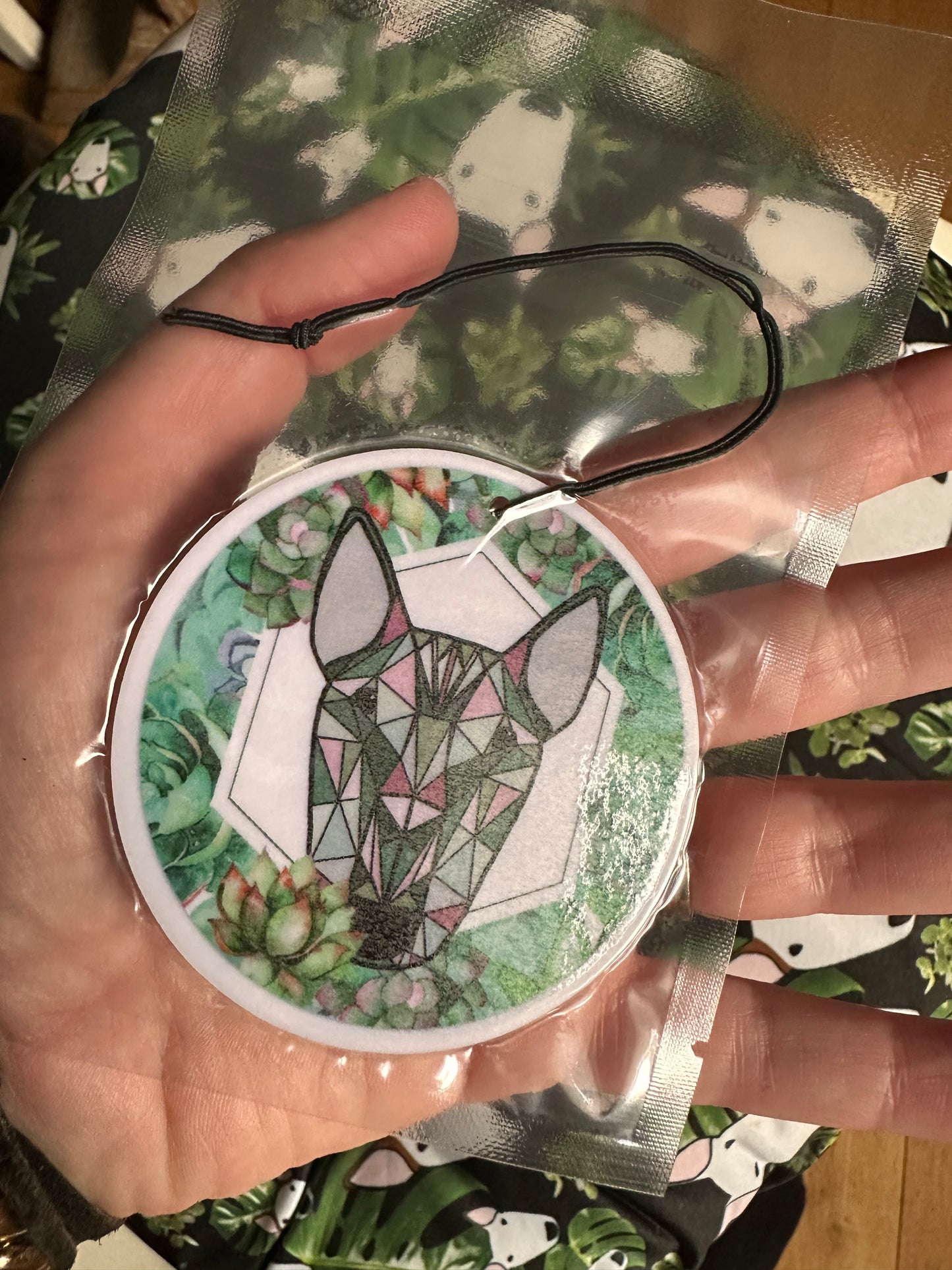 Bully Circle Car Air Freshener and Keyring Set