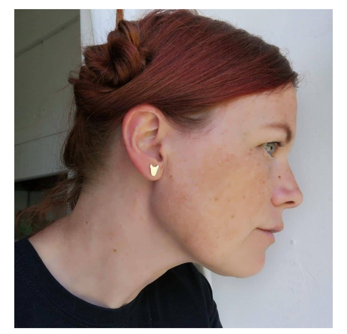 Silver Bull Terrier Earrings