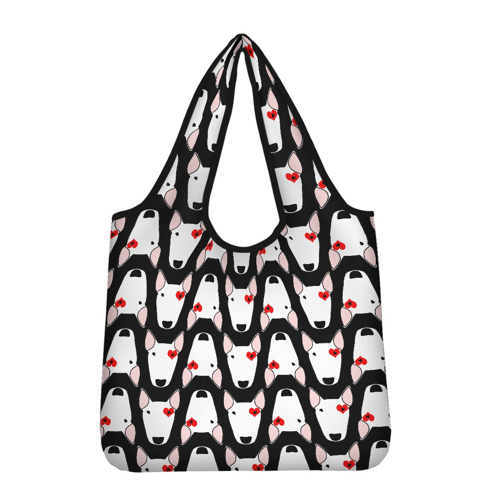 Bull Terrier Print Parachute Shopper Bag
