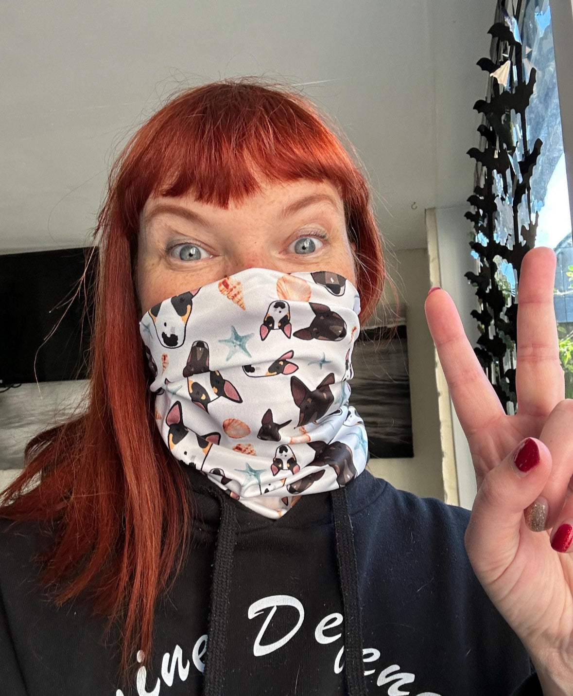 Bull Terrier Print Scarf Tube Snood
