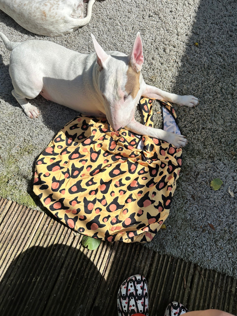 Bull Terrier Print Parachute Shopper Bag