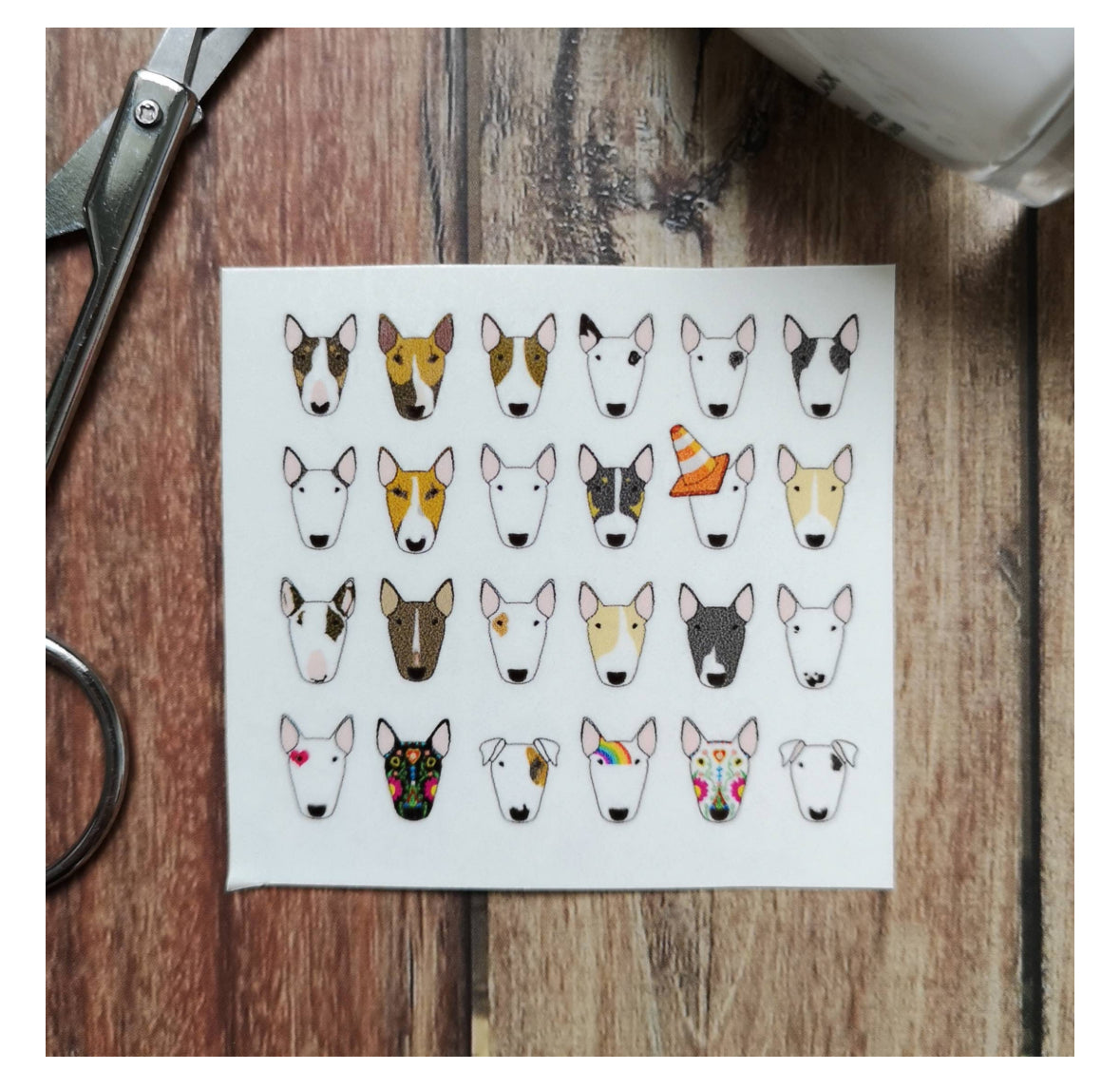 Bull Terrier Nail Decals