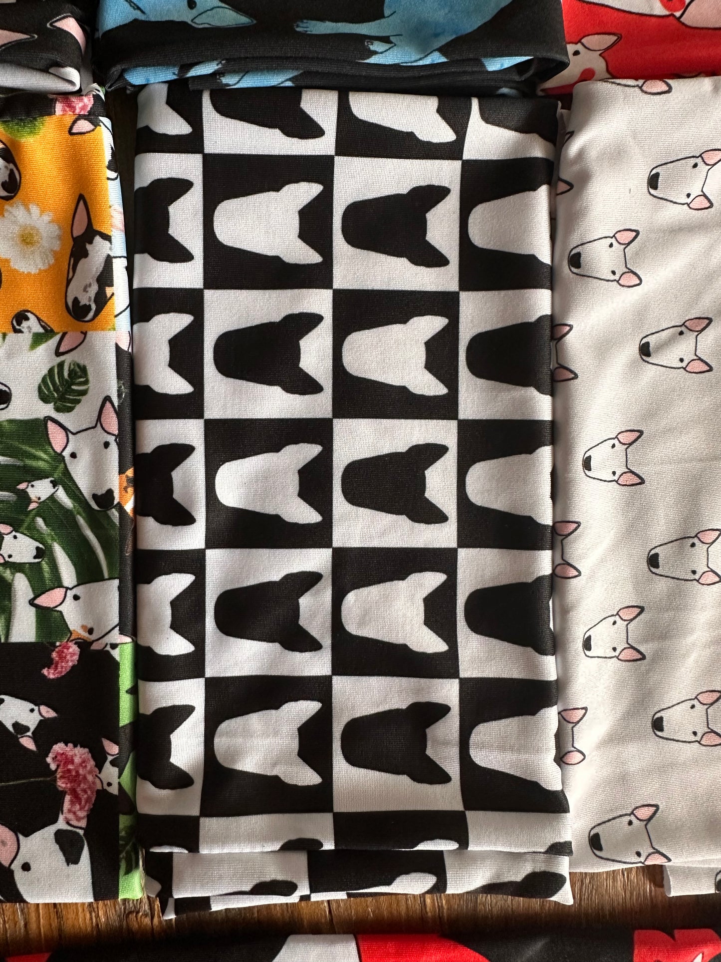 Bull Terrier Print Scarf Tube Snood