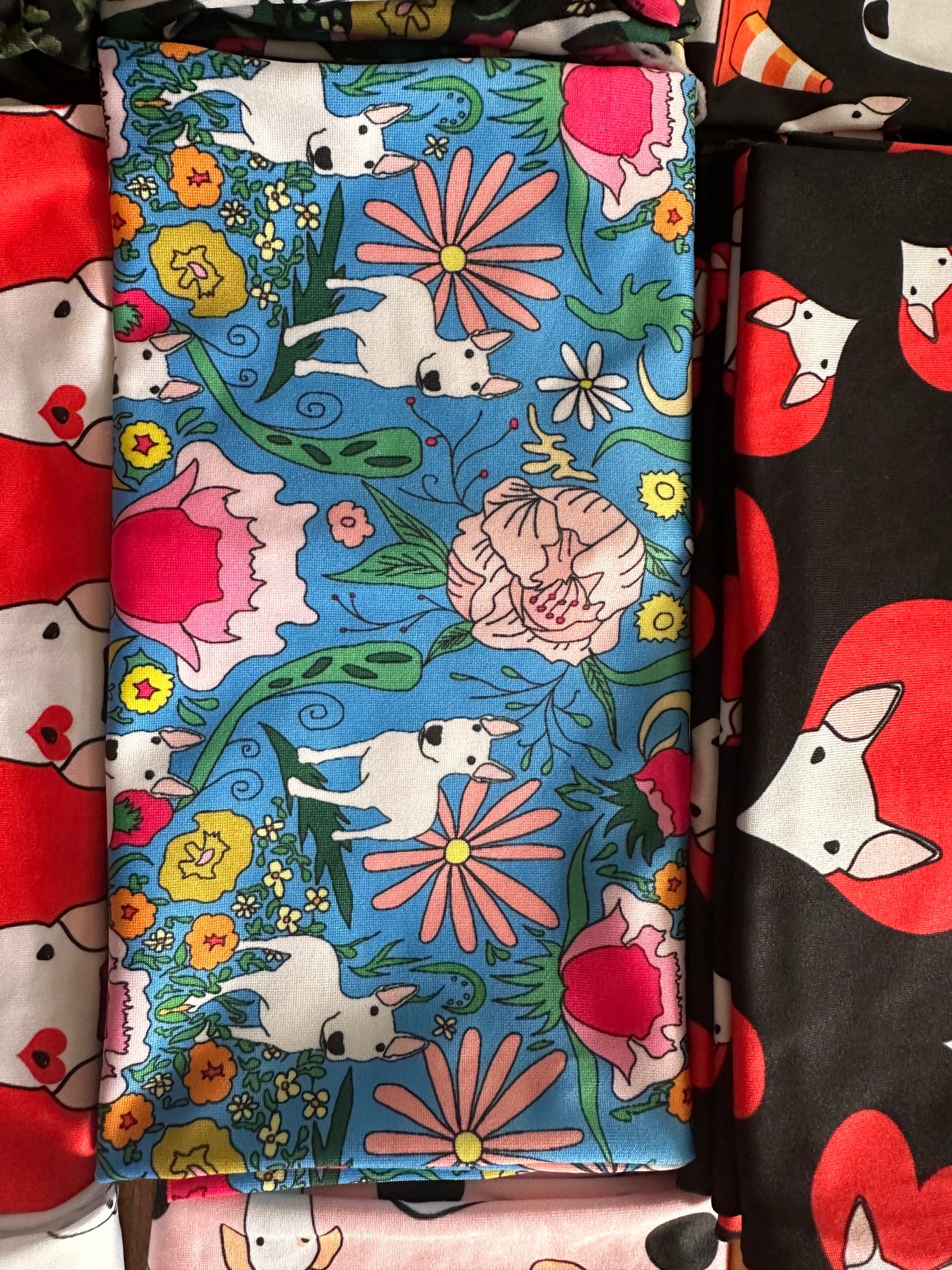 Bull Terrier Print Scarf Tube Snood