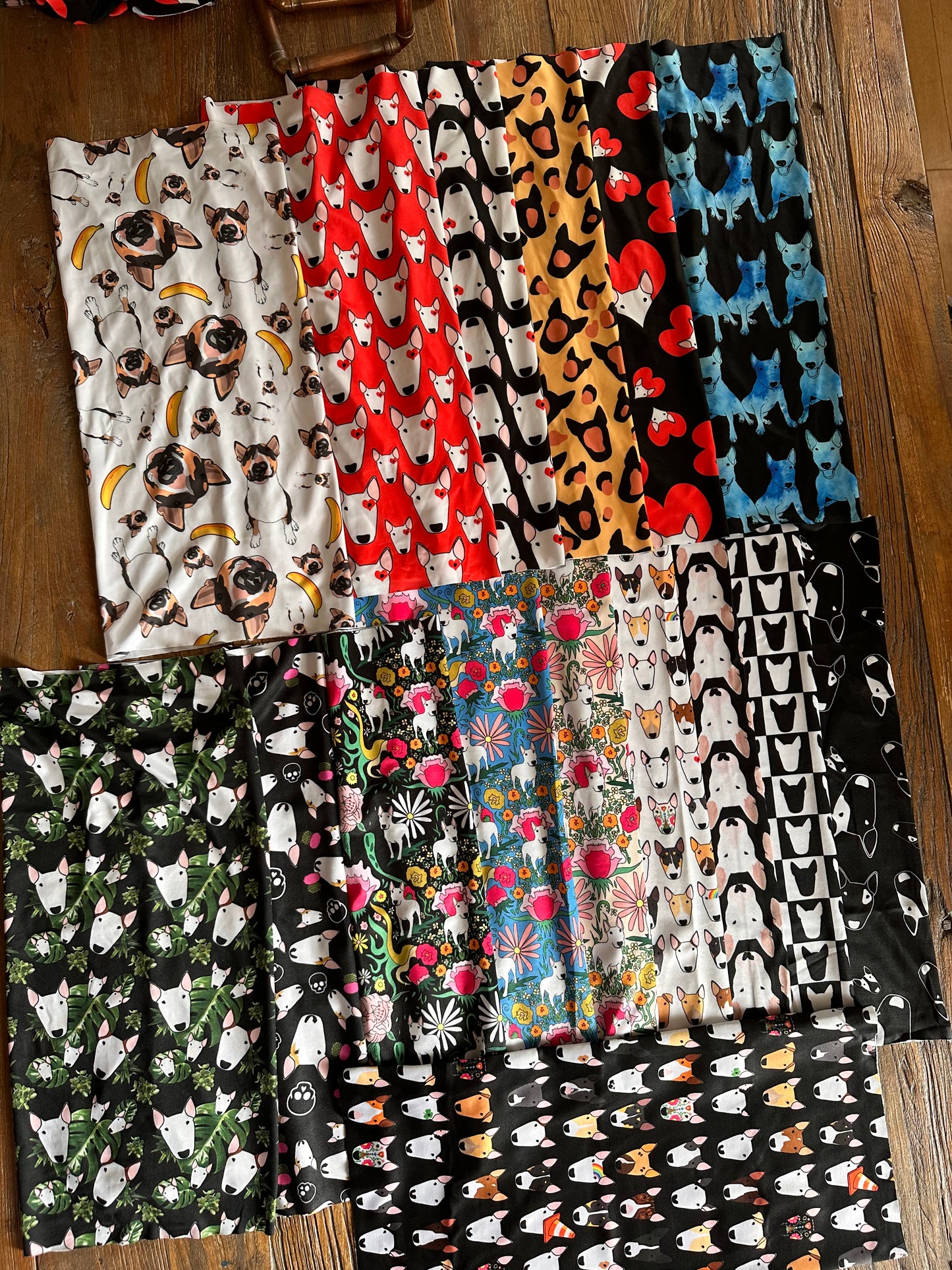 Bull Terrier Print Scarf Tube Snood