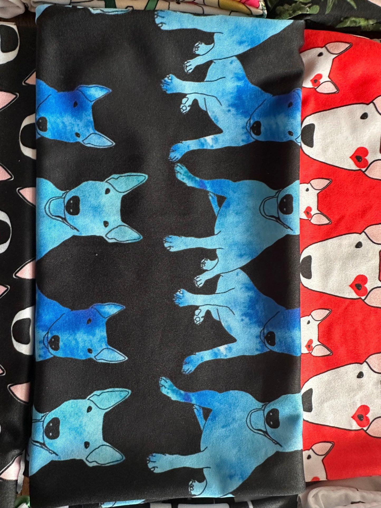 Bull Terrier Print Scarf Tube Snood