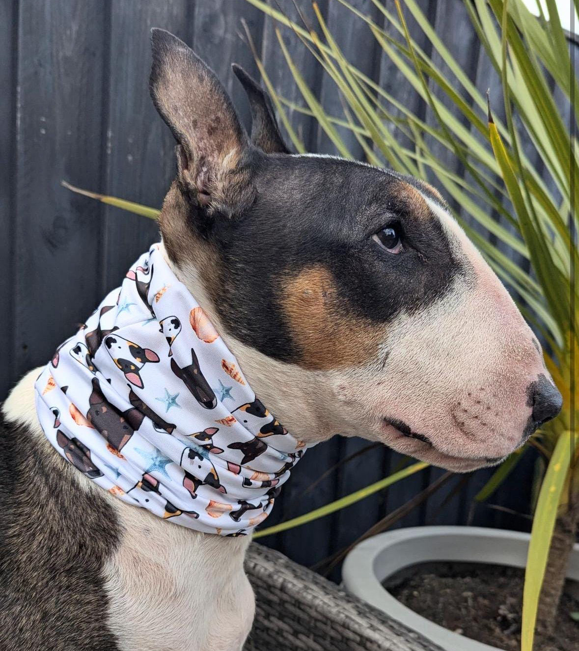 Bull Terrier Print Scarf Tube Snood