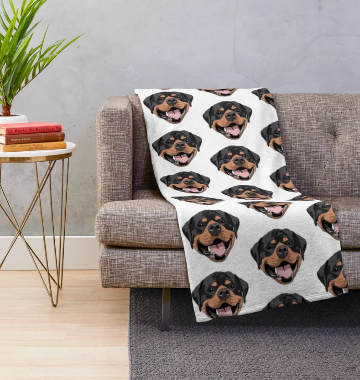 Custom Pet Portrait Blanket (Dog, Cat or any other animal)