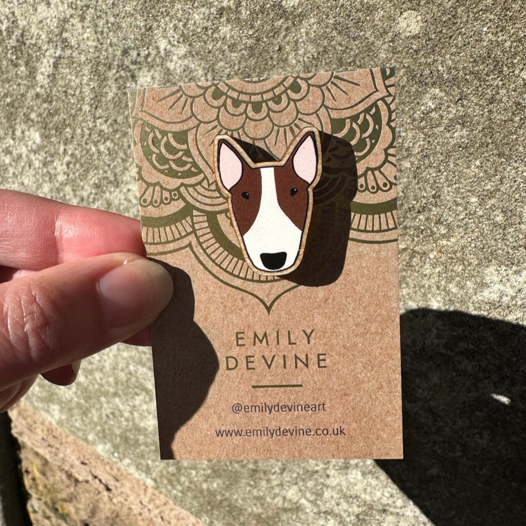Wooden Bully Pin Badge