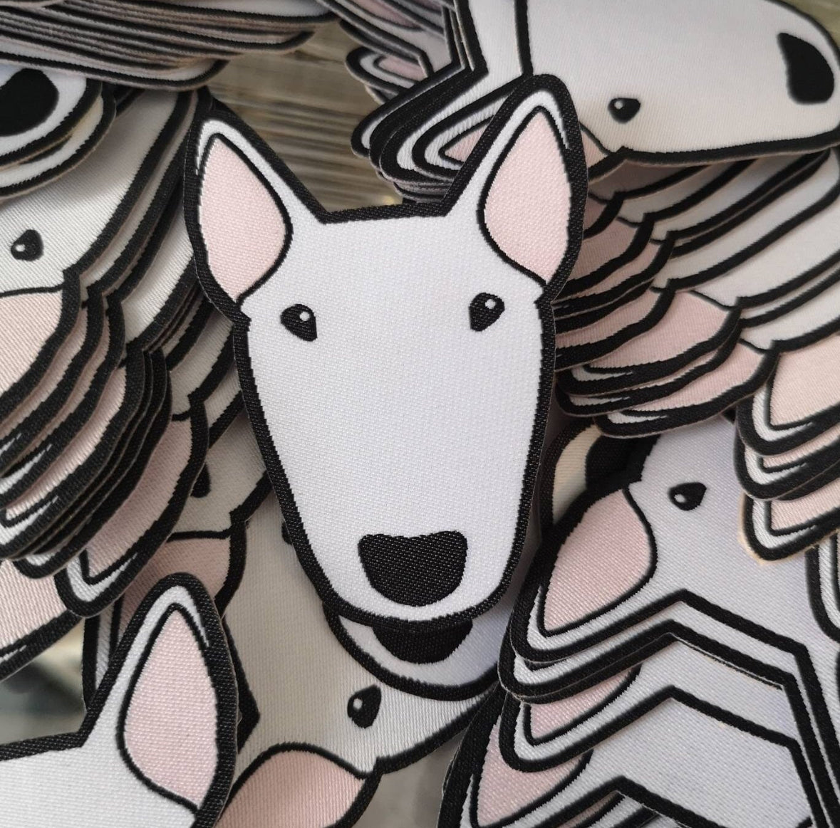 Bull Terrier Iron-on embroidered patch