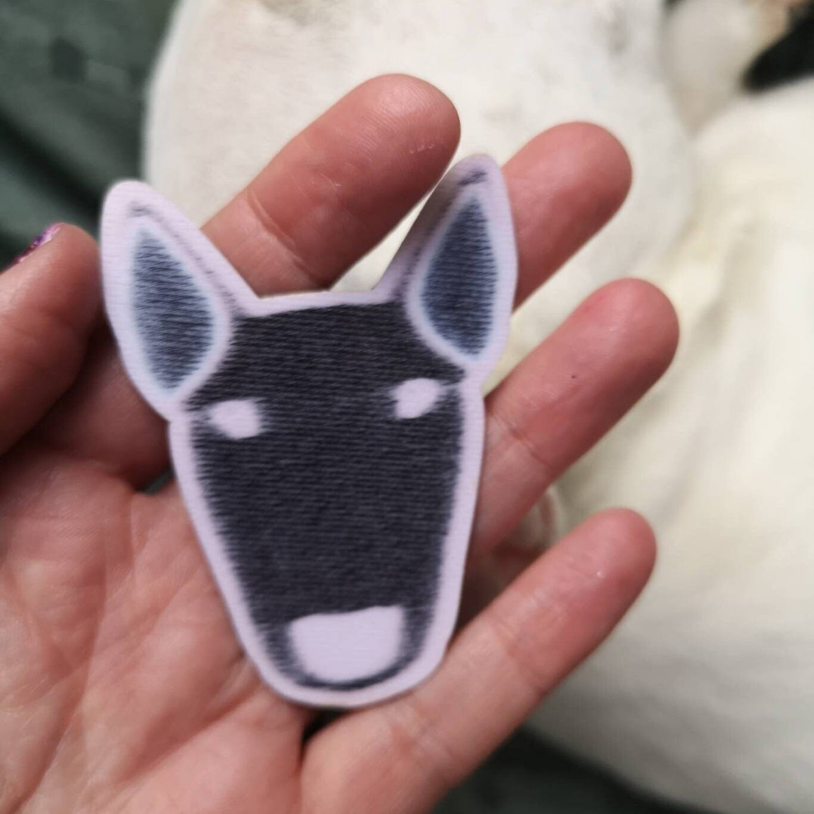 Bull Terrier Iron-on embroidered patch