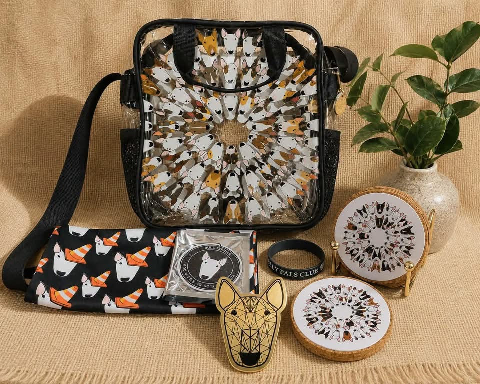 Transparent Bull Terrier Zipper Lunch Bag