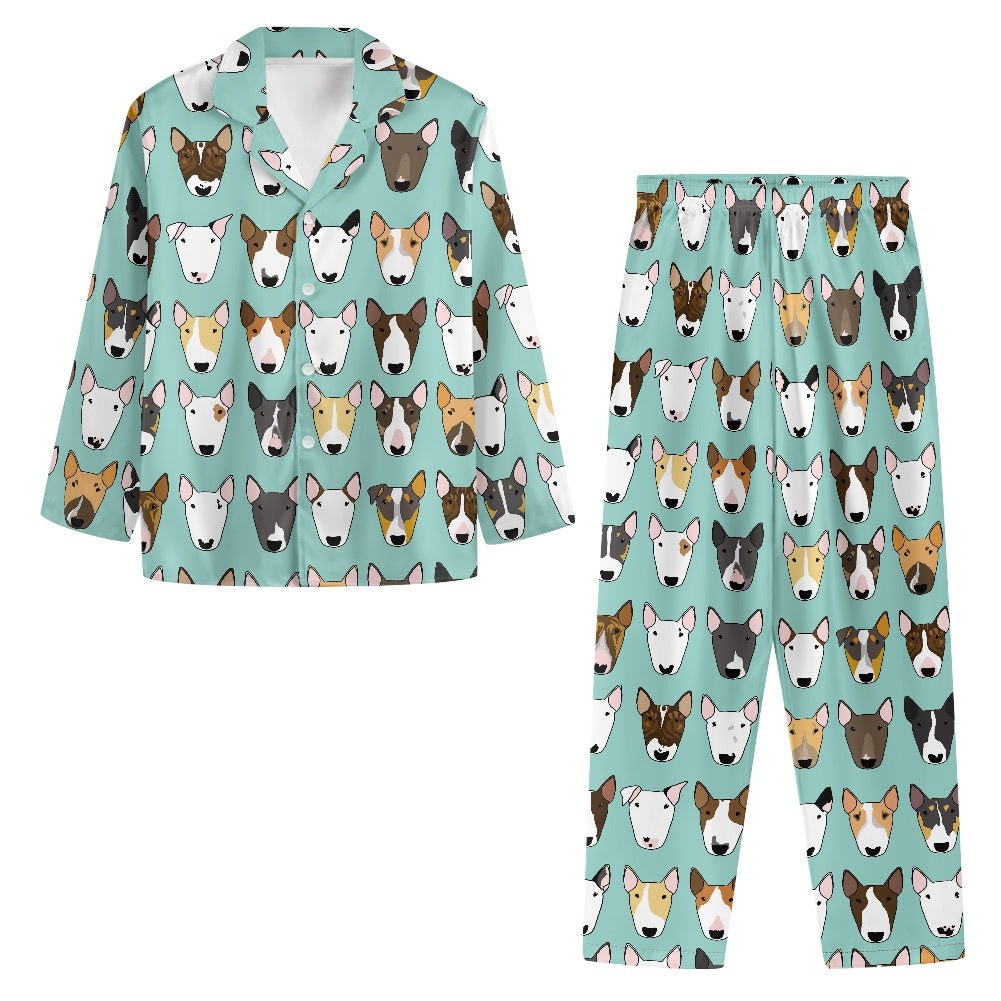 Bull Terrier Button Pyjamas with pockets