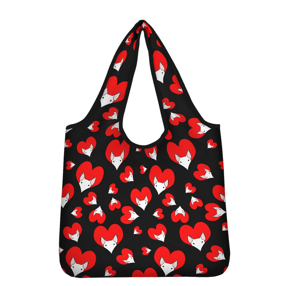 Bull Terrier Print Parachute Shopper Bag