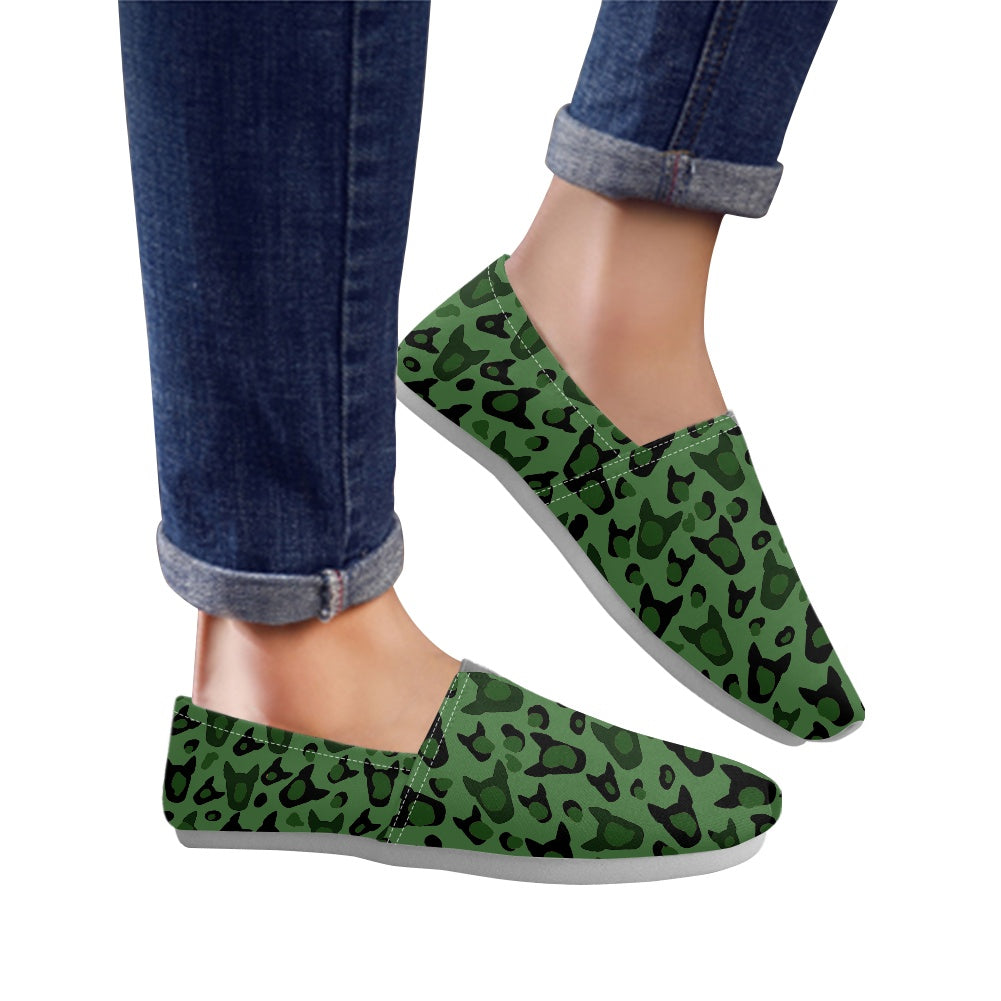 Bull Terrier Print Slip On Canvas Shoes