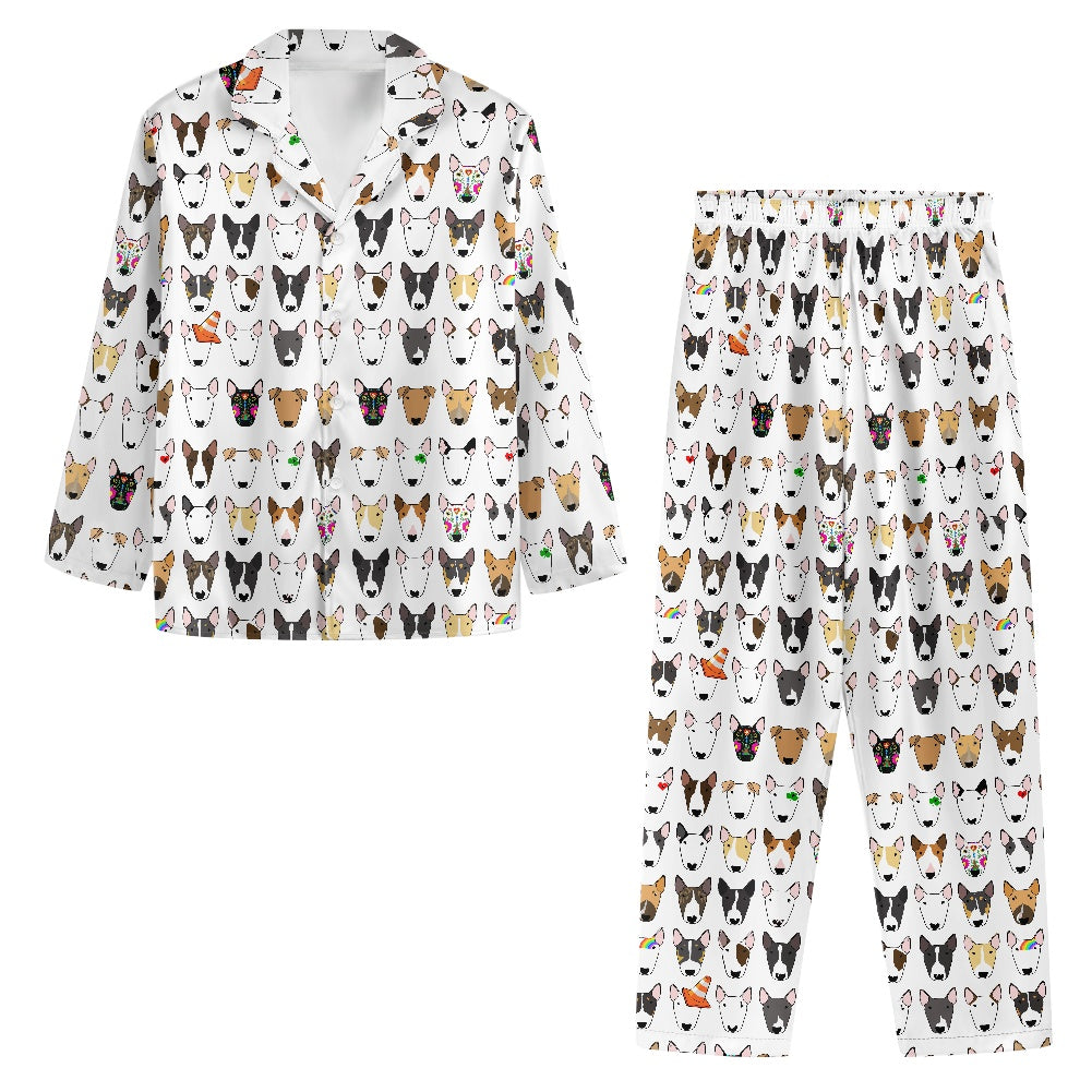 Bull Terrier Button Pyjamas with pockets