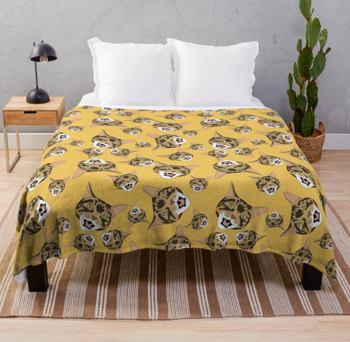 Custom Pet Portrait Blanket (Dog, Cat or any other animal)