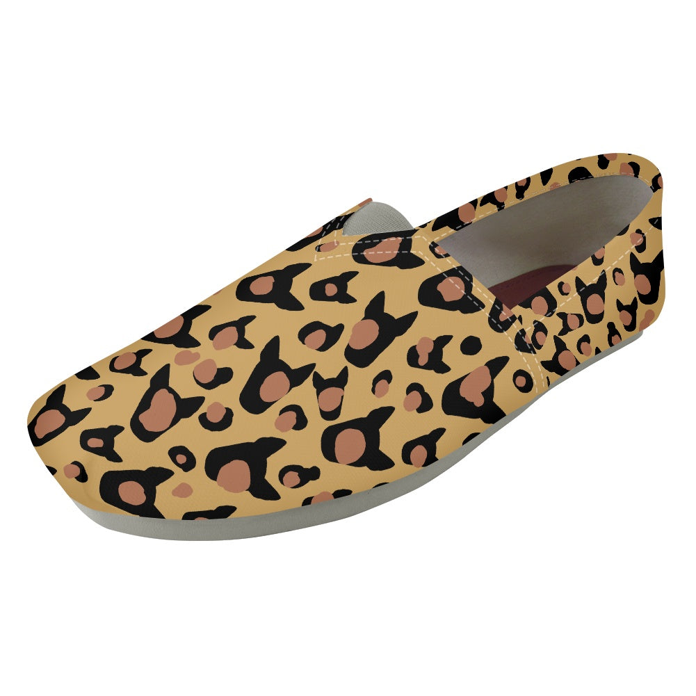 Bull Terrier Print Slip On Canvas Shoes