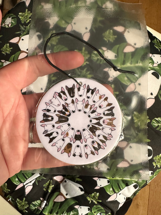 Bully Circle Car Air Freshener and Keyring Set