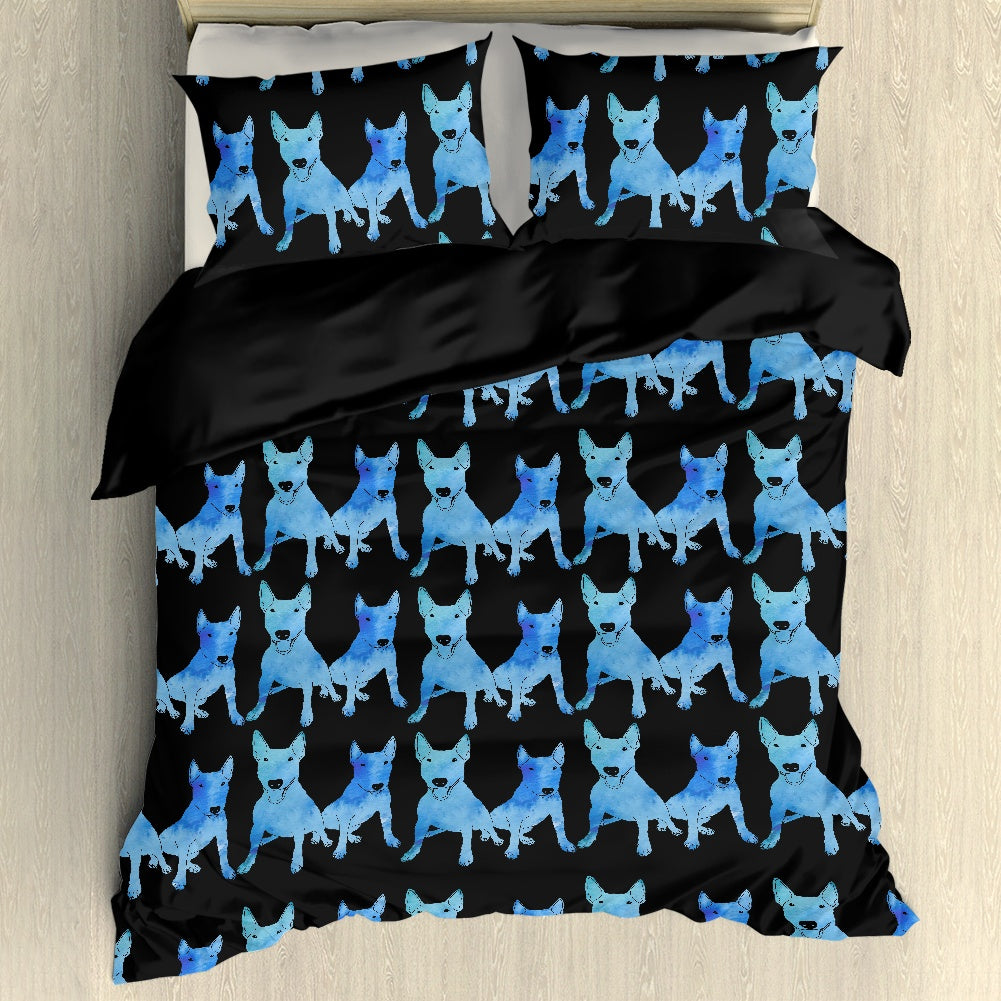 Bull Terrier Print Duvet Cover Set