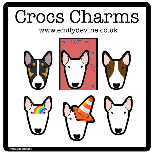 Bull Terrier Clog Charm