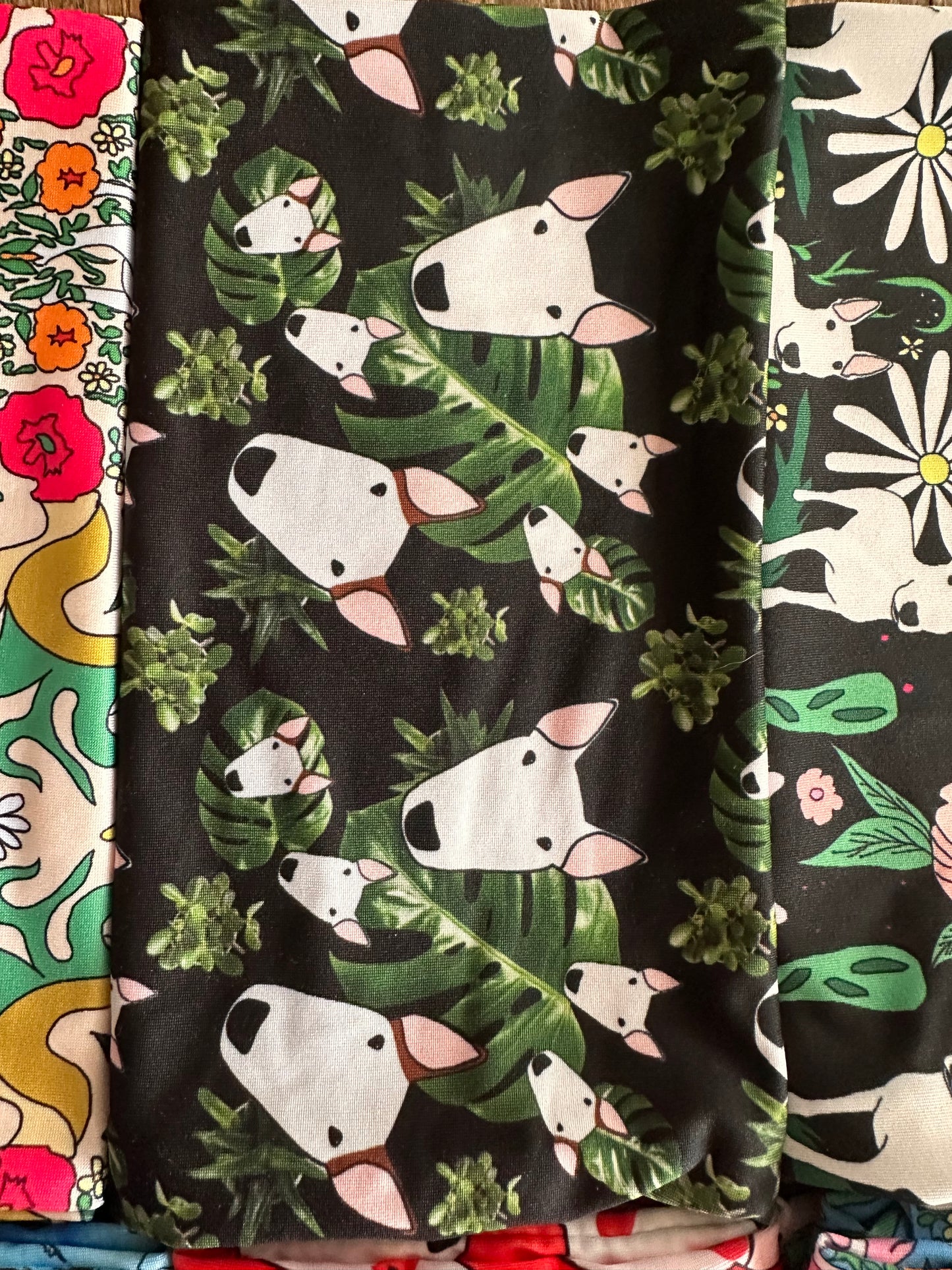 Bull Terrier Print Scarf Tube Snood