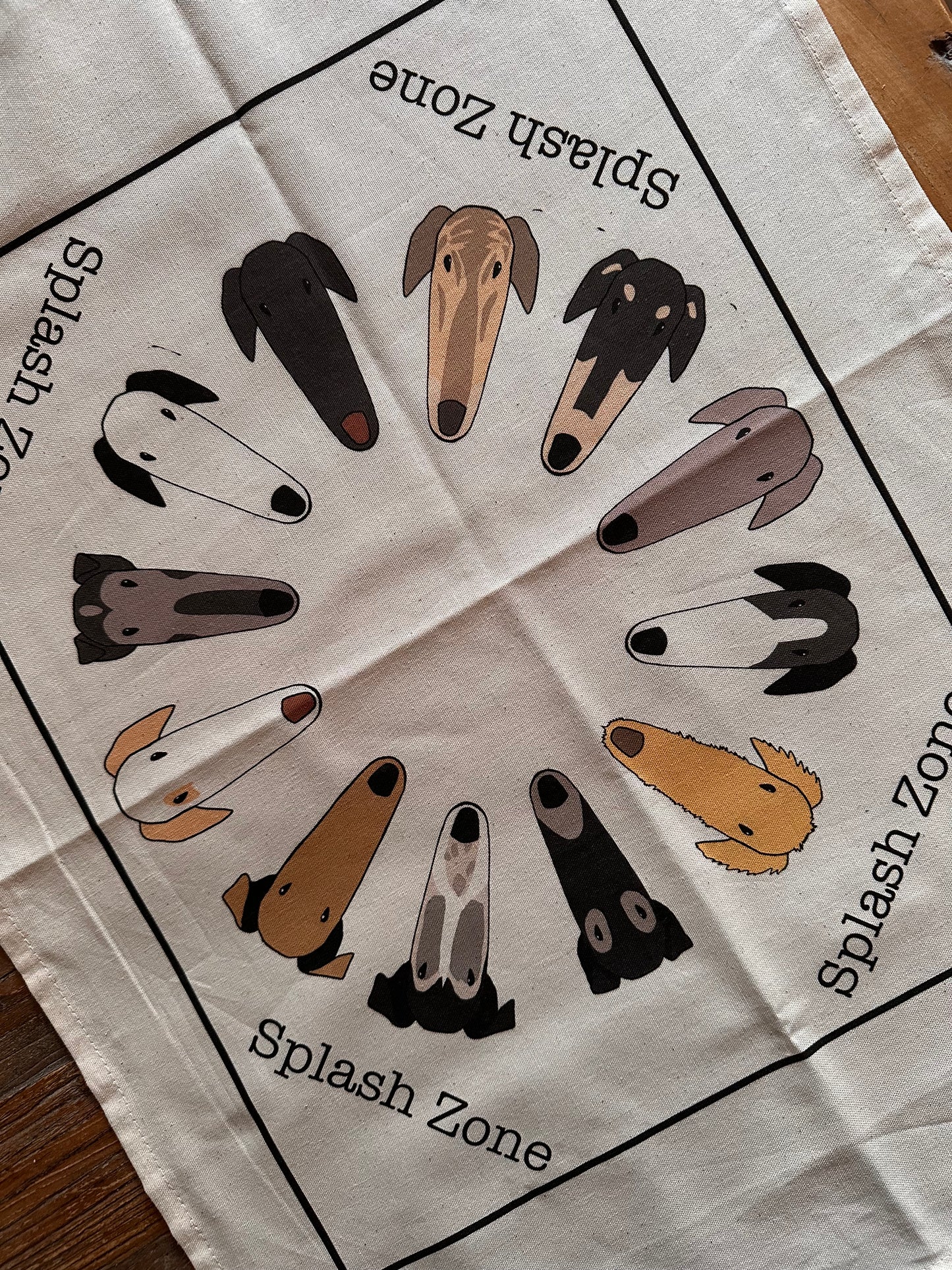 Splash Zone Sight Hound Tea Towel