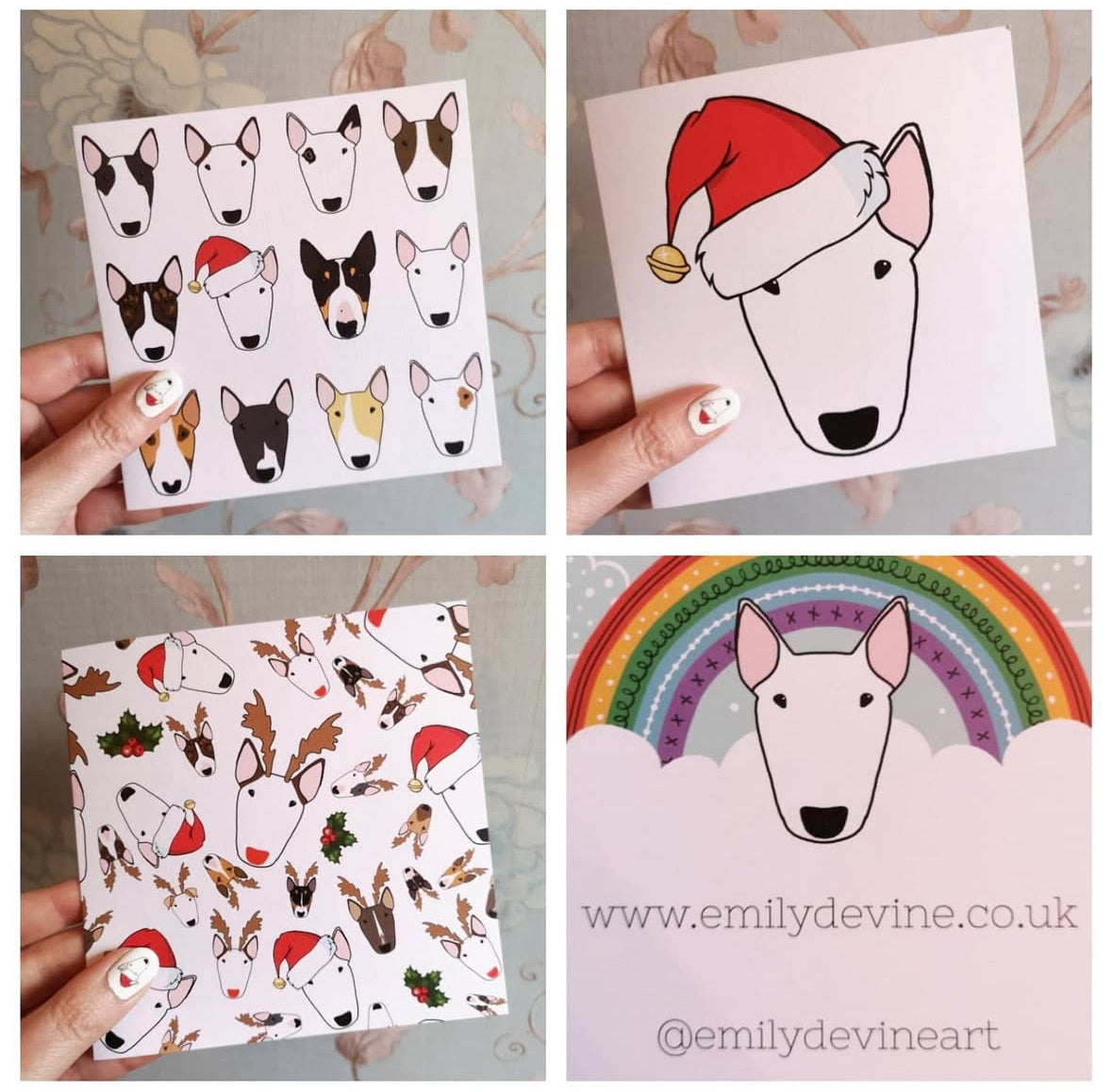 Bull Terrier Christmas Cards