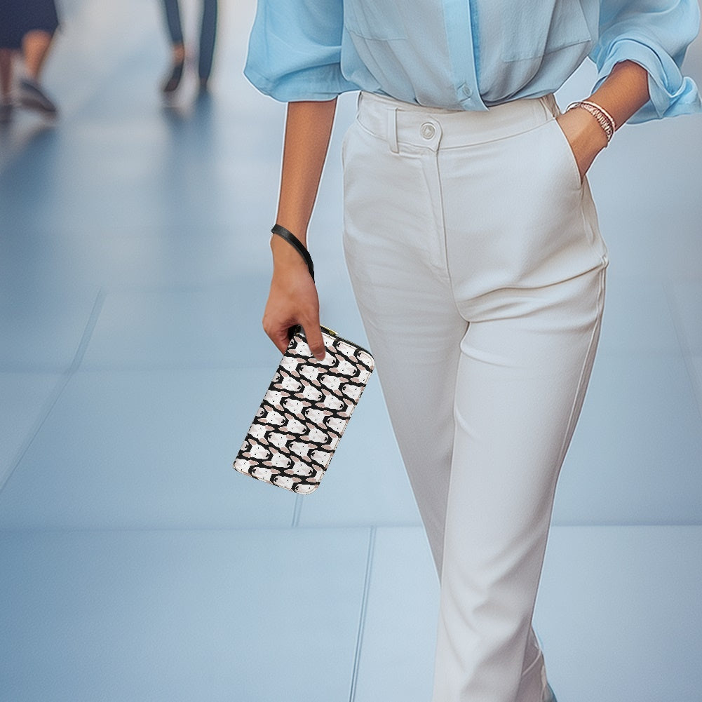 Vegan Leather Zipper Purse