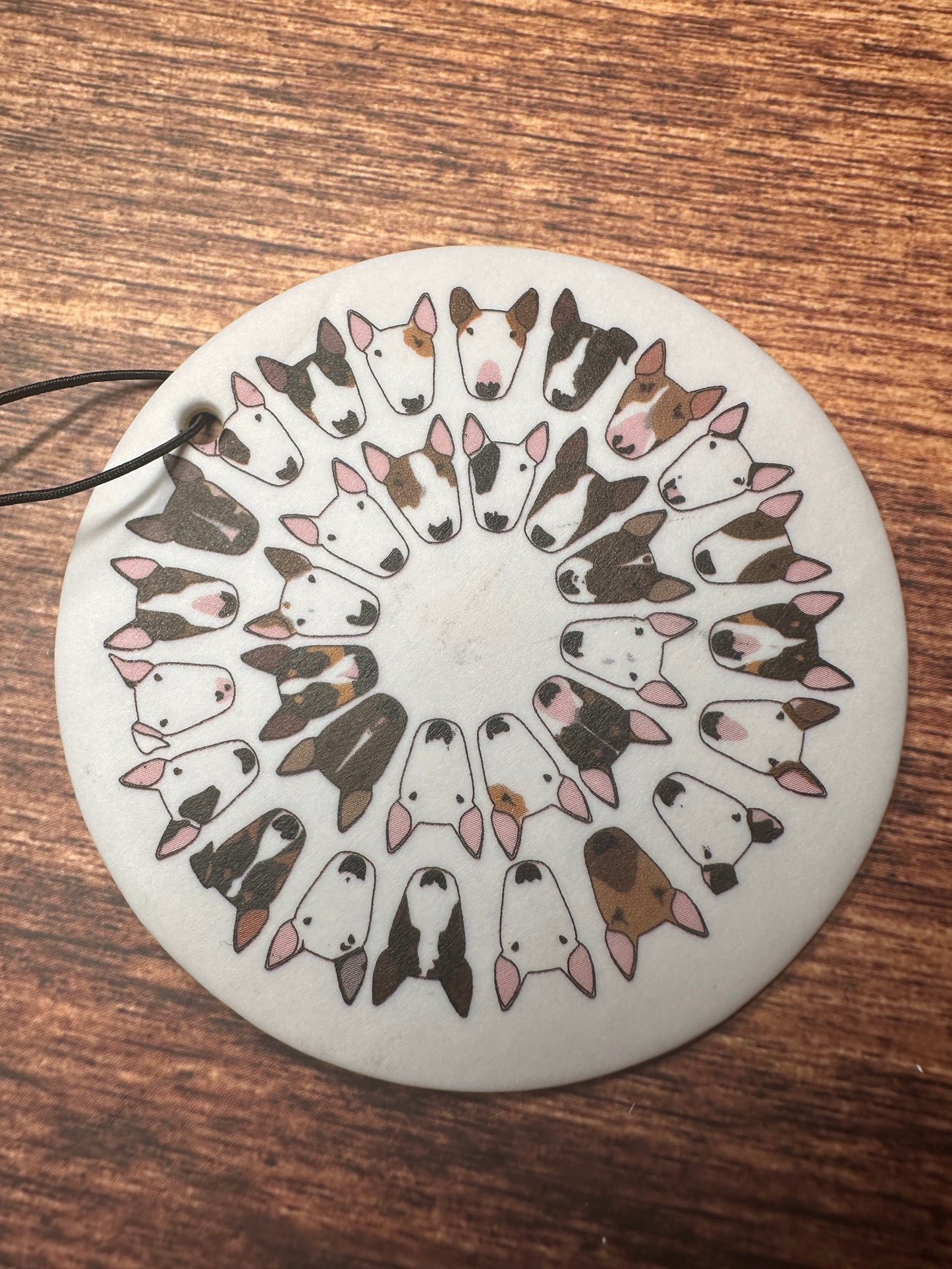 Bully Circle Car Air Freshener and Keyring Set