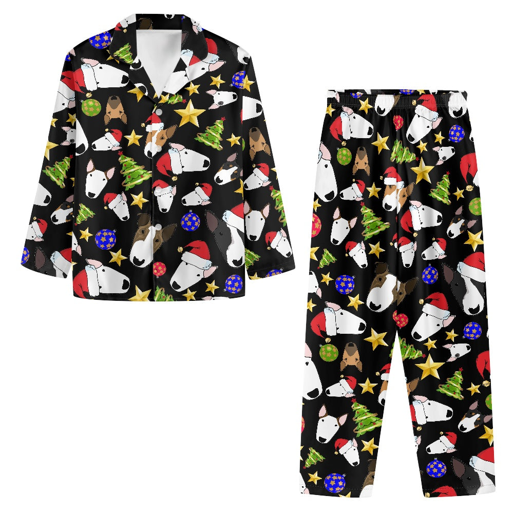 Bull Terrier Button Pyjamas with pockets