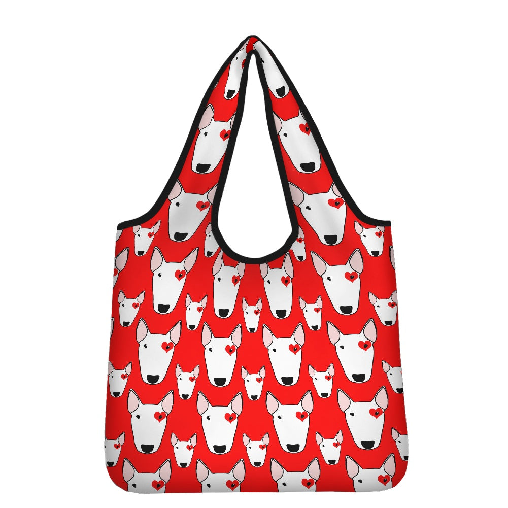 Bull Terrier Print Parachute Shopper Bag