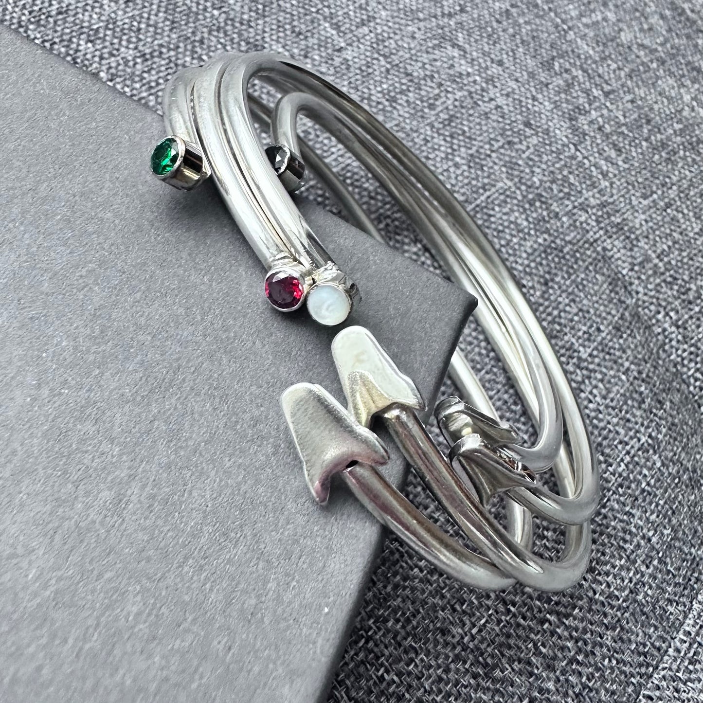 Sterling Silver Bull Terrier Bangle