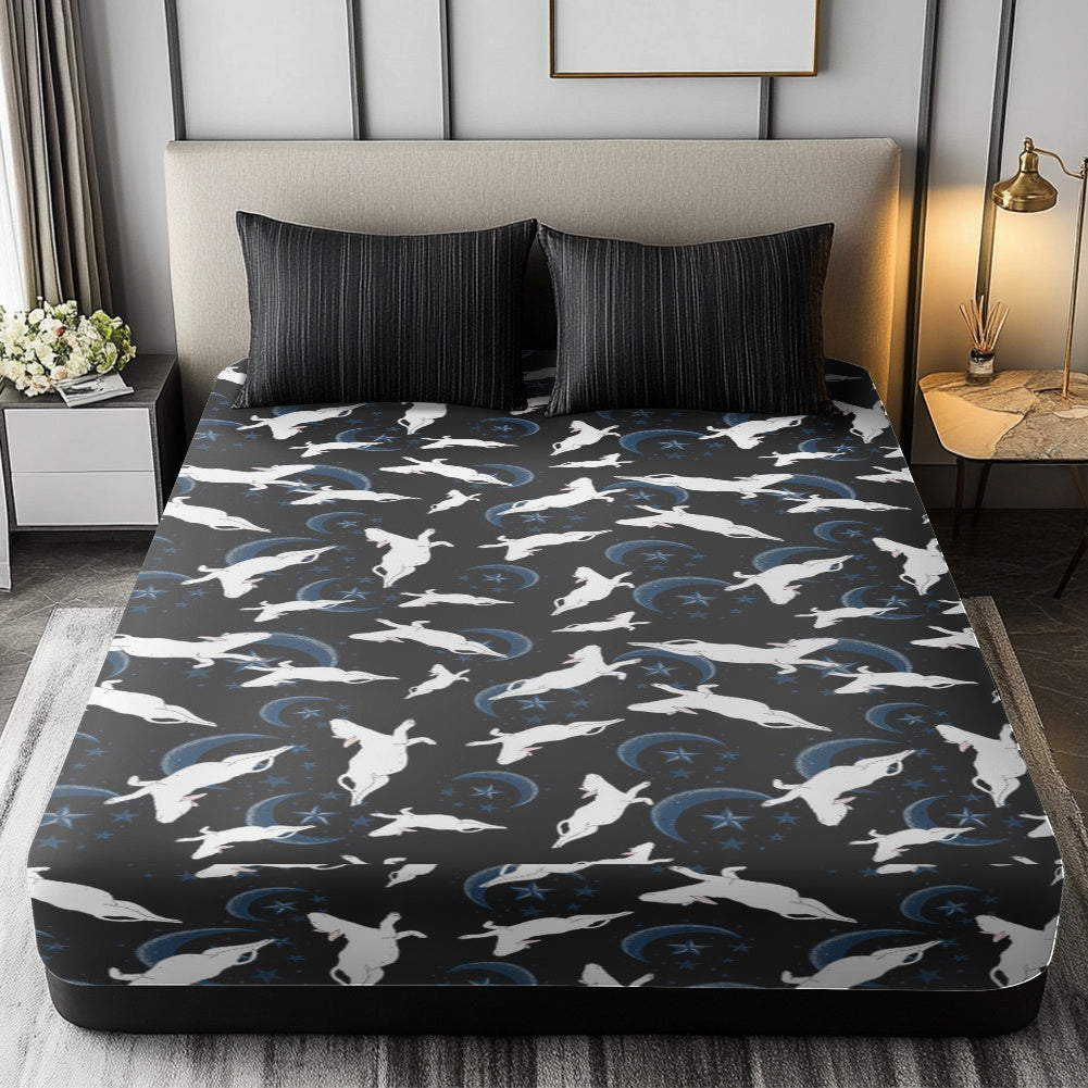 Bull Terrier Print Fitted Sheet