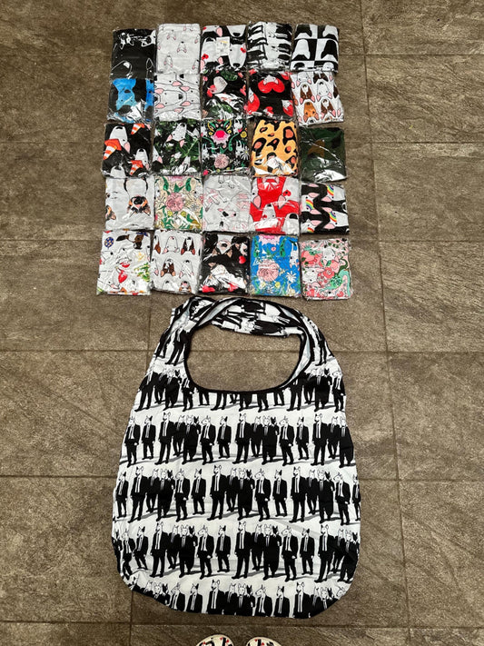 Bull Terrier Print Parachute Shopper Bag
