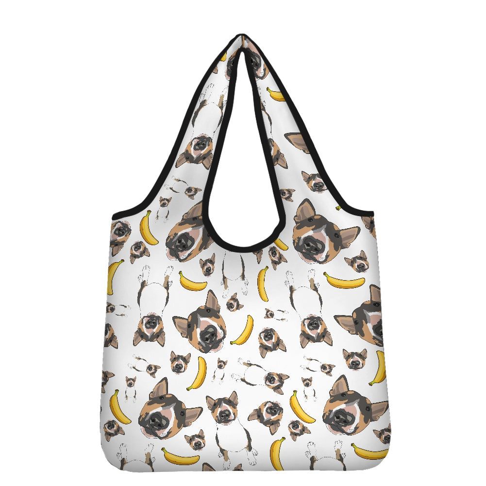 Bull Terrier Print Parachute Shopper Bag