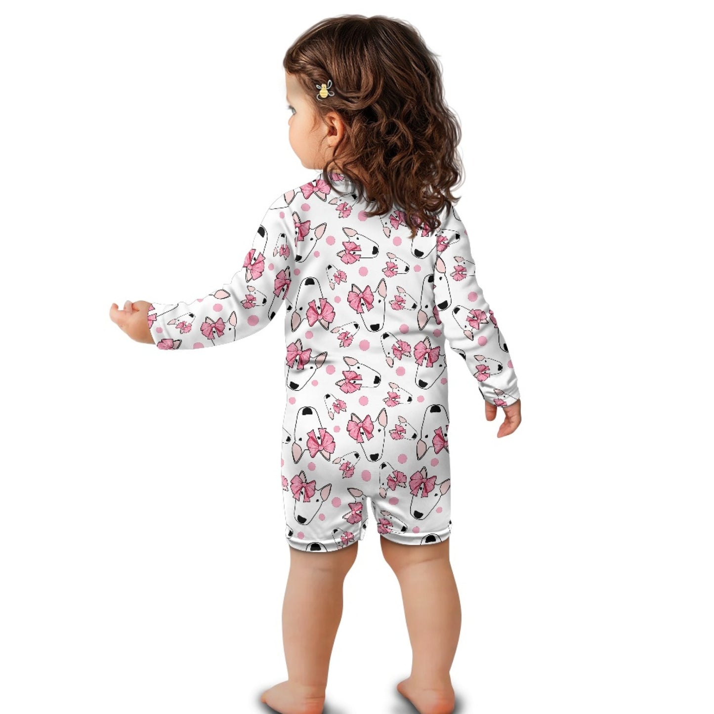 Babies Bull Terrier Print Romper Suit