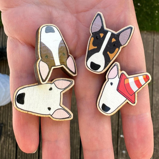 Wooden Bully Pin Badge