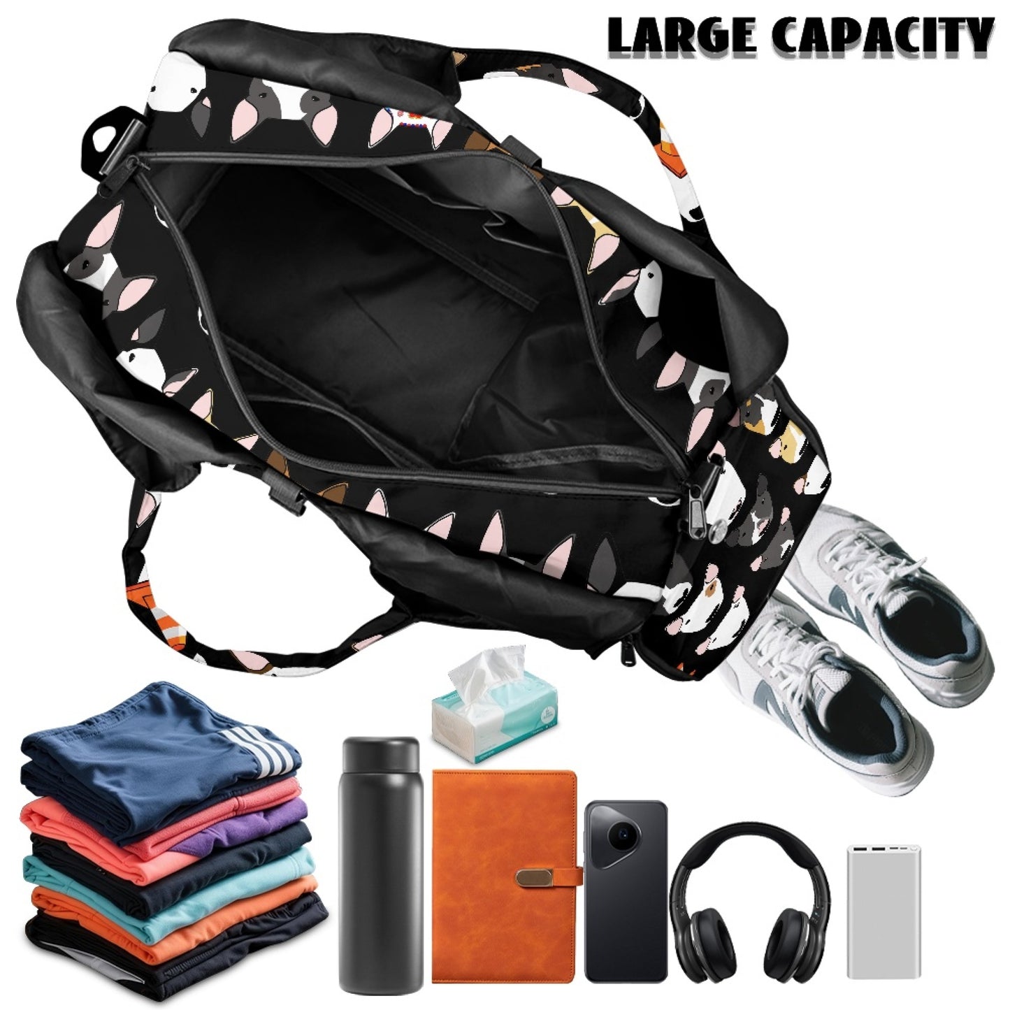 Bull Terrier Print Gym Bag