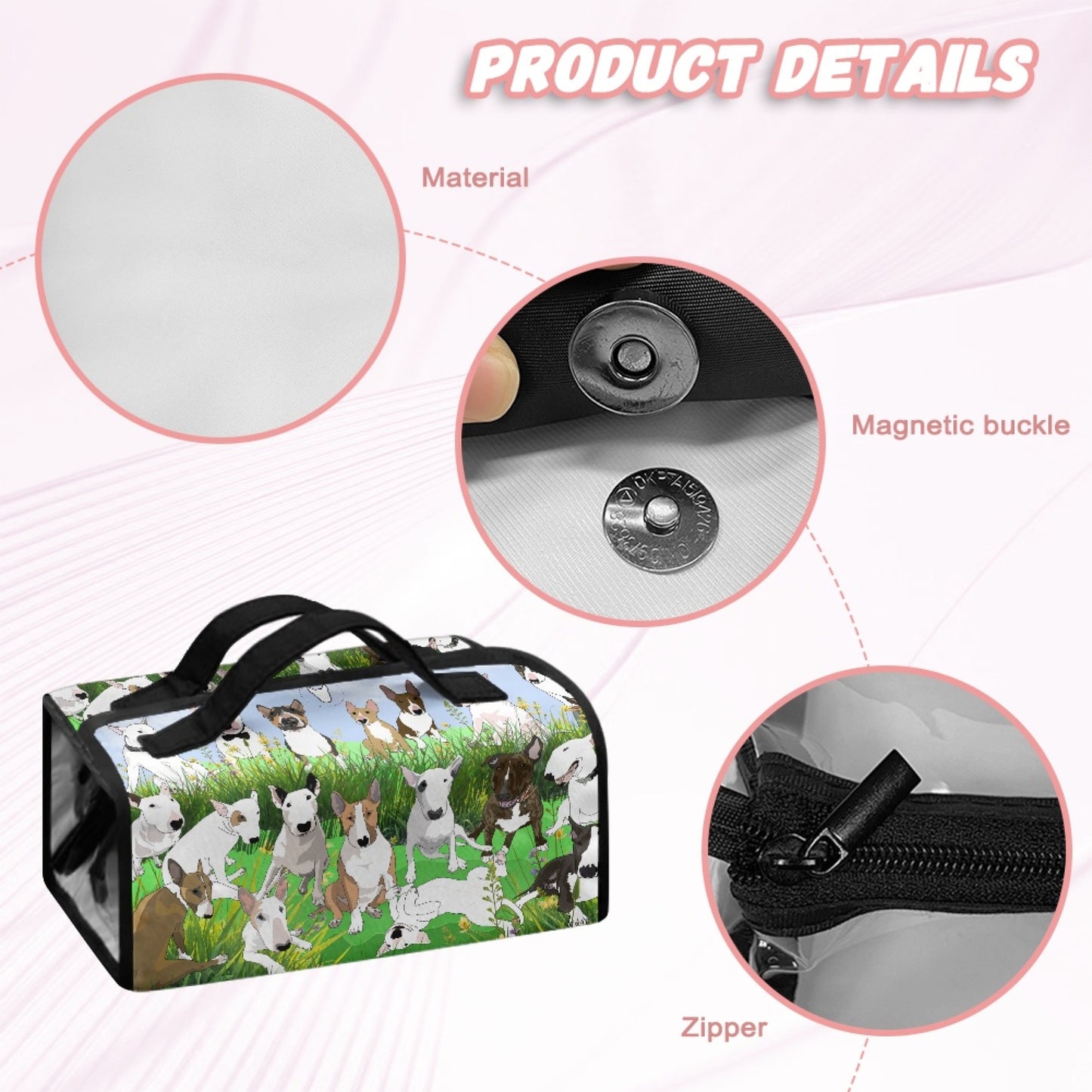 Bull Terrier Folding Compartment Bag