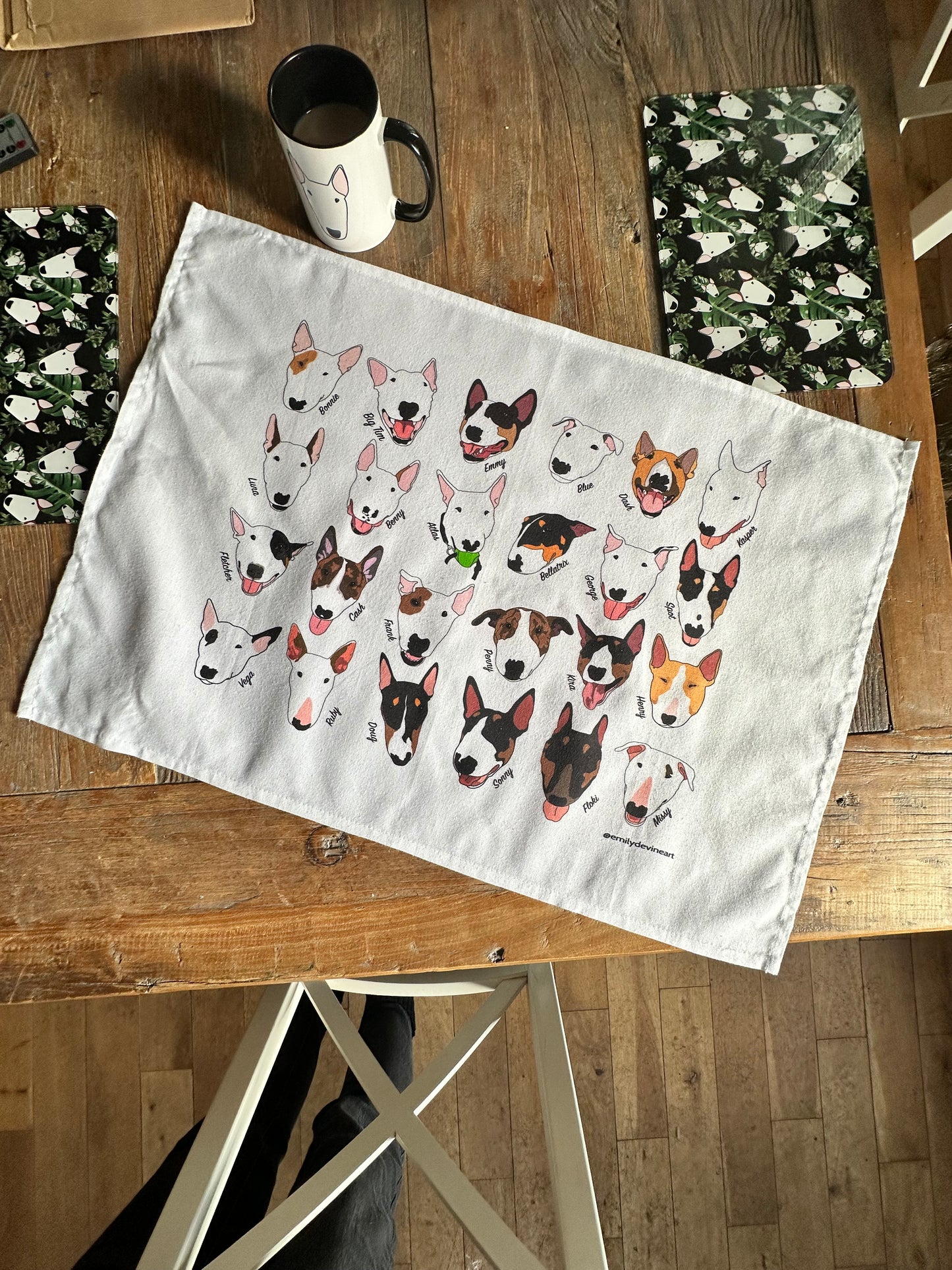 Bull Terrier Club Tea Towel