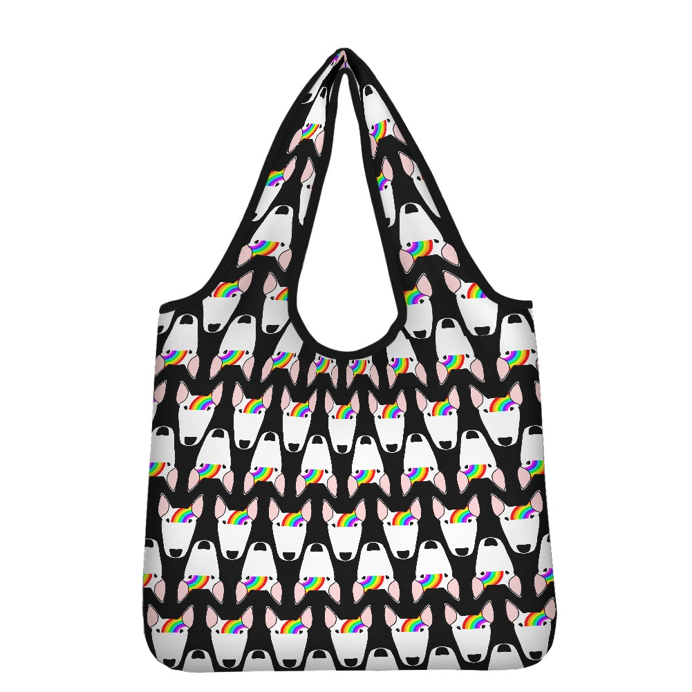 Bull Terrier Print Parachute Shopper Bag