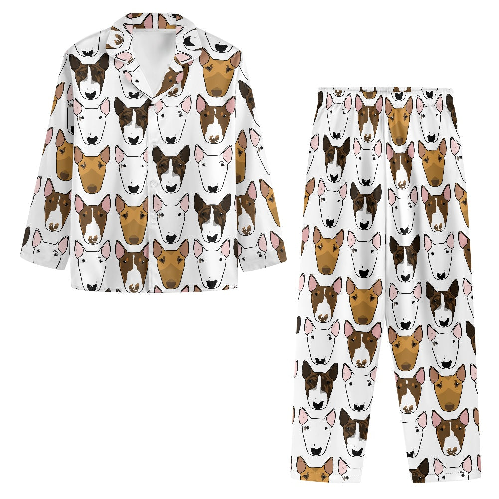 Bull Terrier Button Pyjamas with pockets