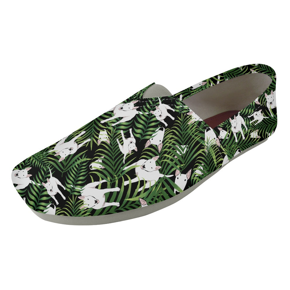 Bull Terrier Print Slip On Canvas Shoes
