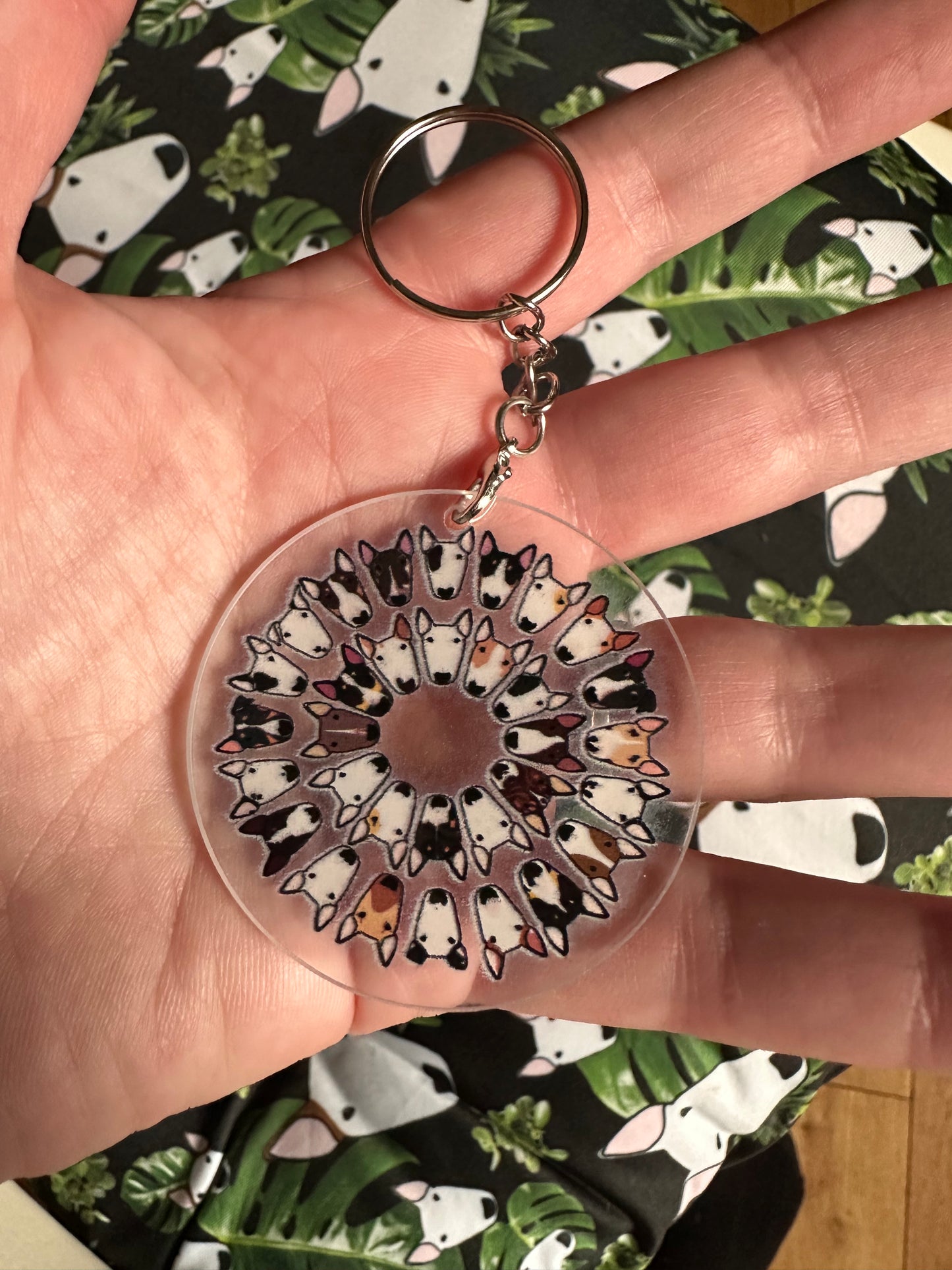 Bully Circle Car Air Freshener and Keyring Set