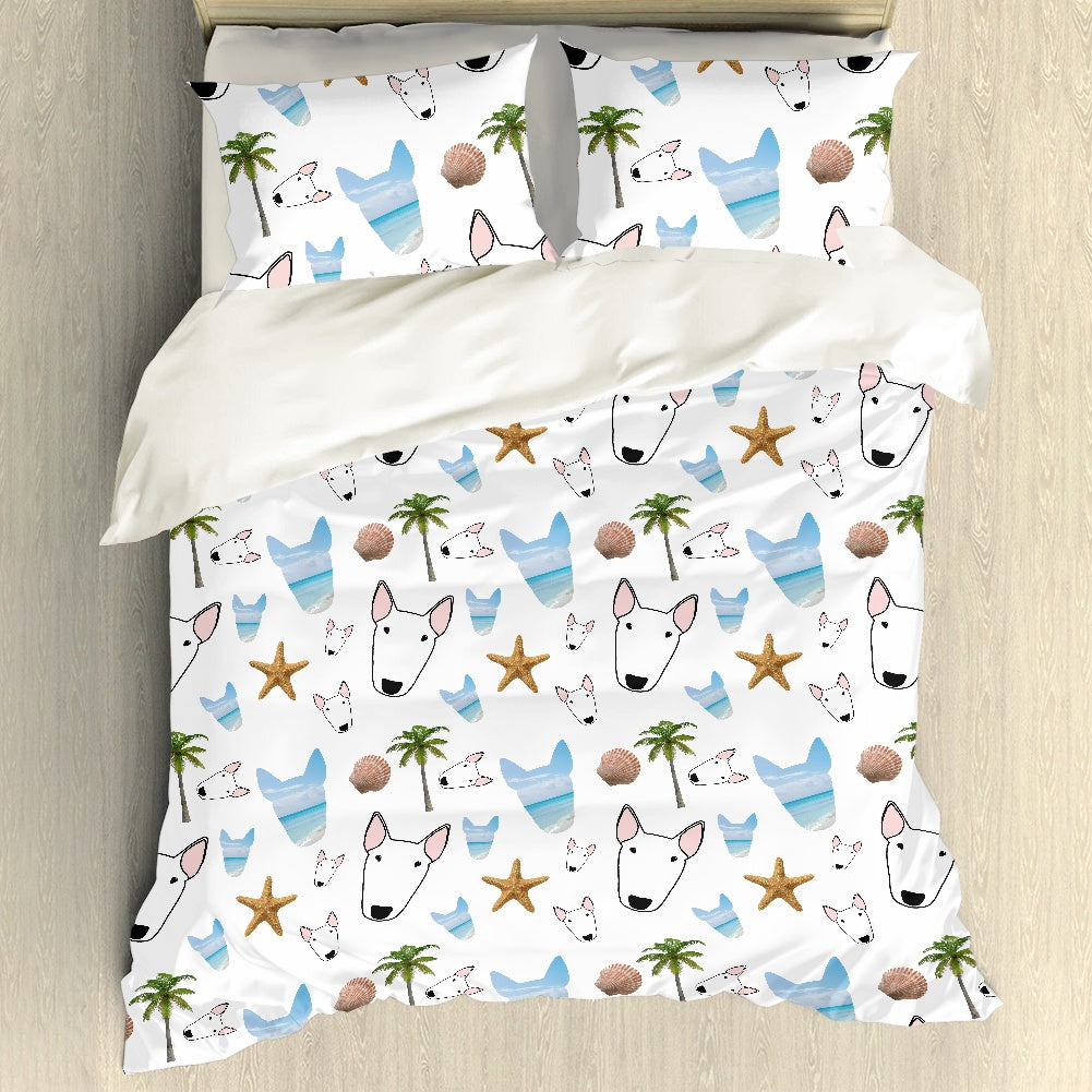 Bull Terrier Print Duvet Cover Set